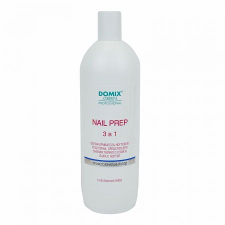 Domix Nail Prep 3в1 - Обезжириватель ногтевой пластины, средство для снятия липкого слоя и декоративного лака, 1 л